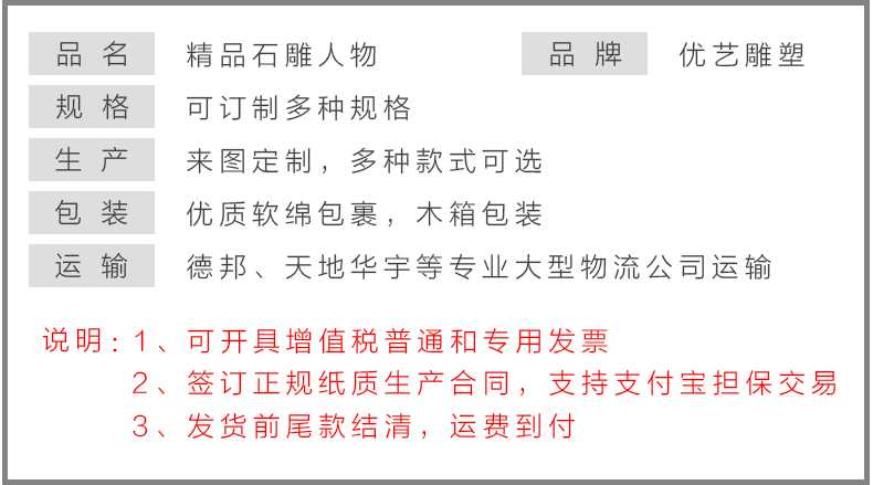 石雕关公像，汉白玉关公雕像 产品参数